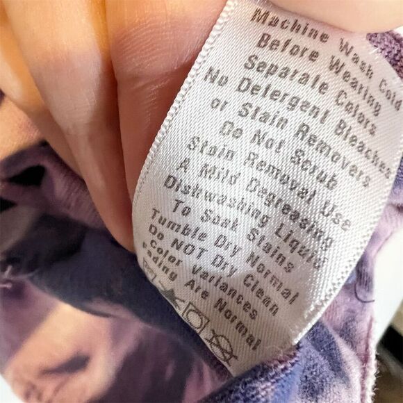 Fresh Produce Women's Purple Tie Dye Long Sleeve Art to Wear Top XL Bohemian - Picture 5 of 7